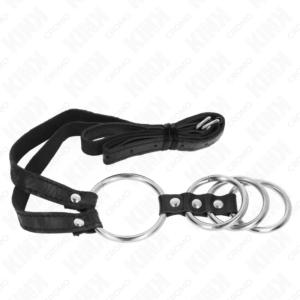 Kink Ring Power-4 anelli metallici collegati per il pene 3.8 cm · Accessori BDSM (imaginea 3)