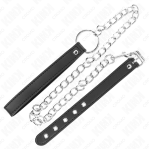 Kink Ring Power-Anello per il pene in pelle 21.5 X 2 cm con catena · Accessori BDSM (immagine 3)