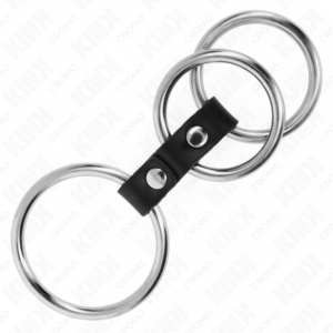 Kink Ring Power-Anello Triplo in metallo per Pene 3.7 cm a 5 cm 8 Kink Ring Power-Anello Triplo in metallo per Pene 3.7 cm a 5 cm · Accessori BDSM (imaginea 4)