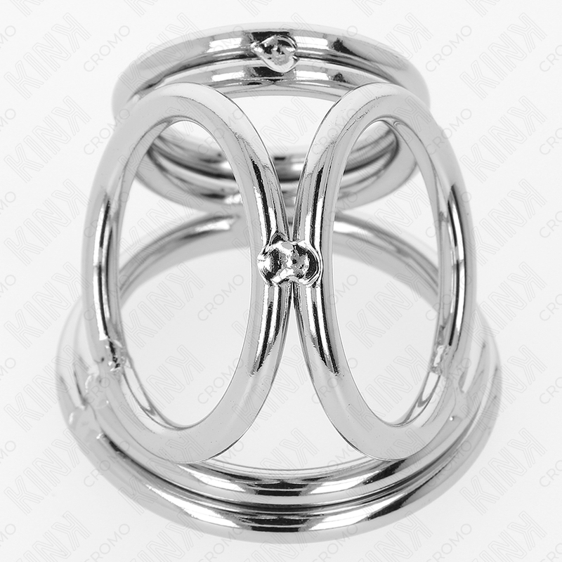 Kink Ring Power-Tripla Cromo Metallo Anello per Pene 3.8 cm · Accessori BDSM (imaginea 4)