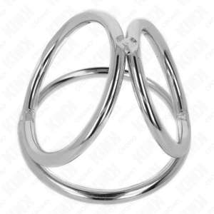 Kink Ring Power-Anello fallico in metallo Triplo Cromato 3.8 cm a 5 cm · Accessori BDSM (imaginea 3)