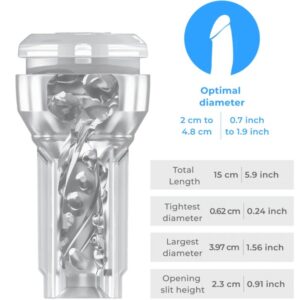 Kiiroo-Feel Pocket Stroker Crystal + Powerblow Combo · Masturbatoare (imaginea 2)