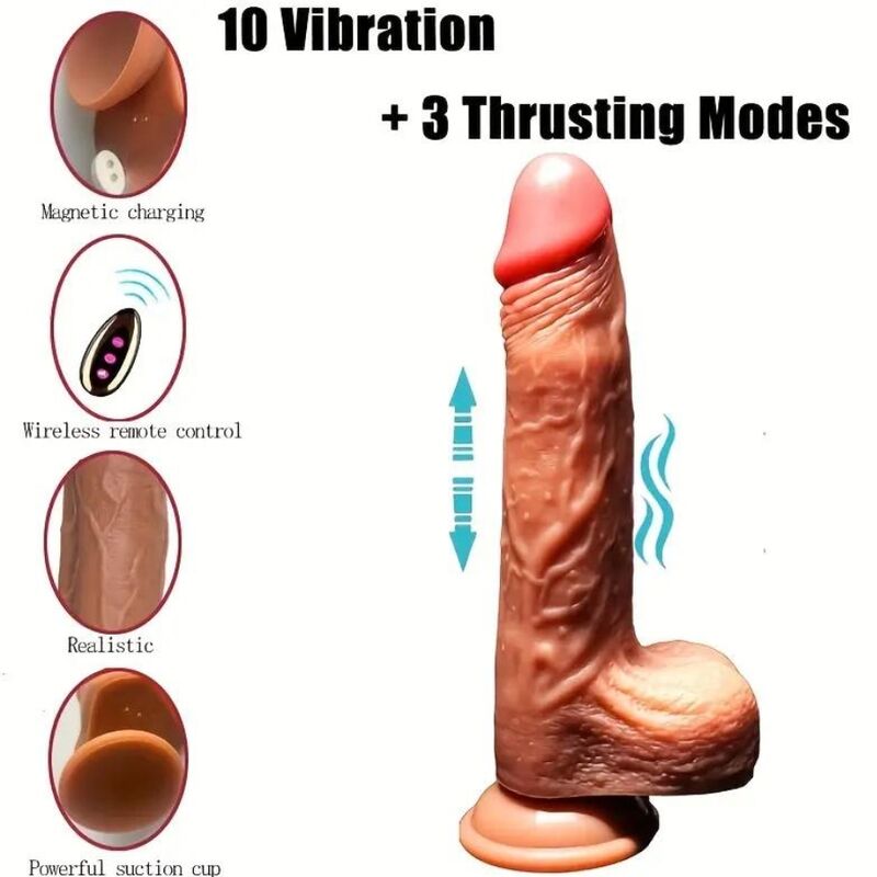 Armony-Vibratore Dildo Realistico Ricaricabile con Telecomando-TPE · Vibratori (imaginea 5)