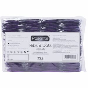 Pasante-Ribs & Dots Intensity Preservativi Textured, 144 Pezzi · Preservativi