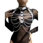 Subblime Fetish-953737 Imbracatura per petto con anelli e catene · Bondage & Manette