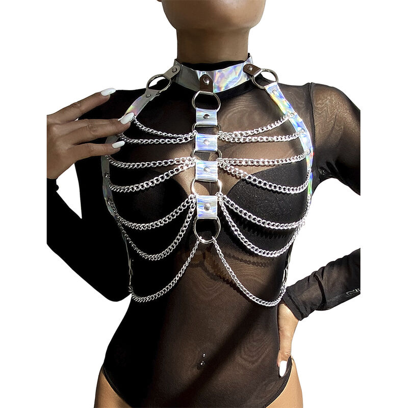 Subblime Fetish-953737 Imbracatura per petto con anelli e catene 1 Subblime Fetish-953737 Imbracatura per petto con anelli e catene · Bondage & Manette