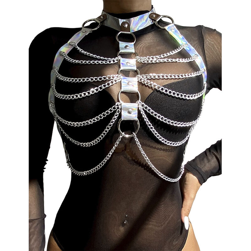 Subblime Fetish-953737 Imbracatura per petto con anelli e catene 8 Subblime Fetish-953737 Imbracatura per petto con anelli e catene · Bondage & Manette (imaginea 8)