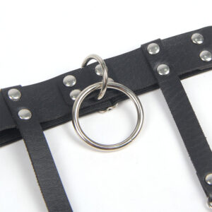 Subblime Fetish-953744 Giarrettiera Punk regolabile in pelle Nero · Accessori BDSM (imaginea 5)