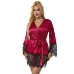 Subblime Sets-953829 Pigiama Elegante in Pizzo + Tanga Rossa · Lingerie sexy donna