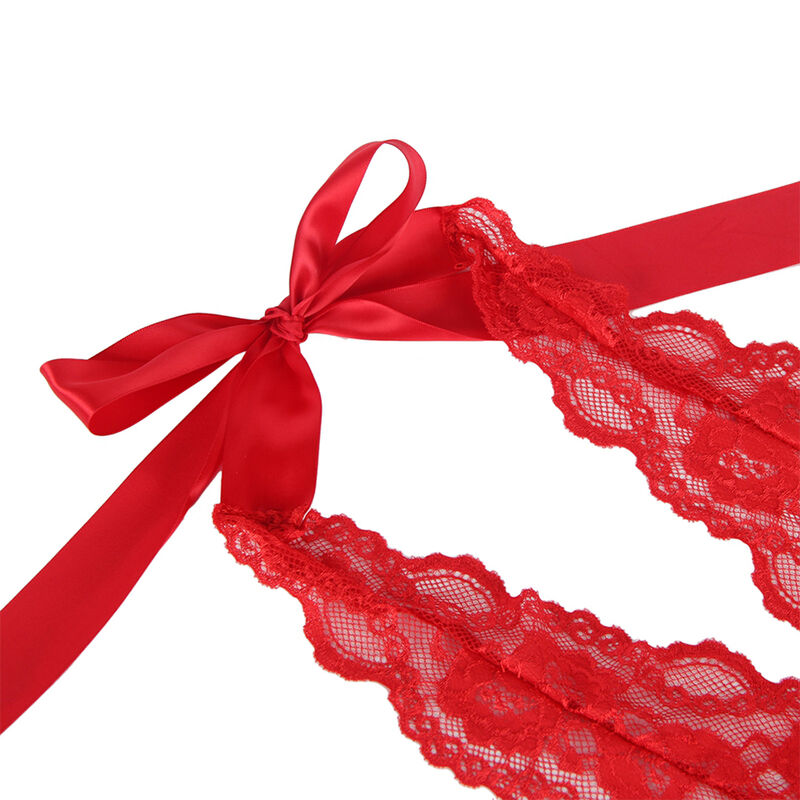 Subblime Bodies-953980 Sexy Body con Volane + Cinturino Rosso L/XL · Lingerie sexy donna (imaginea 10)