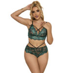 Subblime-Set reggiseno e Mutandine in pizzo Verde L/XL · Lingerie sexy donna