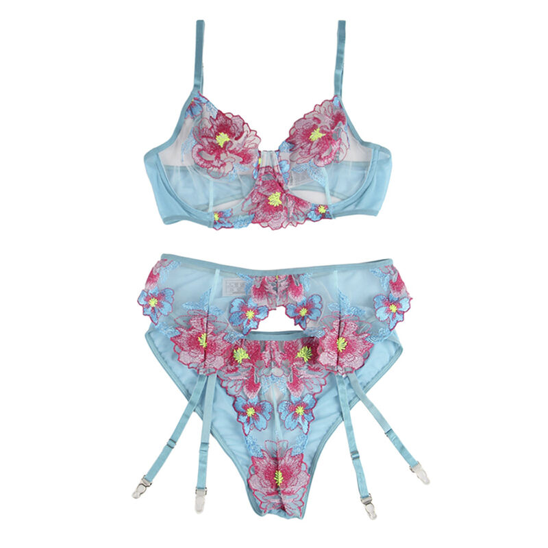 Subblime Sets-954116 Reggiseno + Mutandine con giarrettiera Design floreale 2 Subblime Sets-954116 Reggiseno + Mutandine con giarrettiera Design floreale · Lingerie sexy donna (imaginea 2)