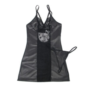 Subblime Dresses-954178 Abito in pelle Nera + Mutandine L/XL · Lingerie sexy donna (immagine 7)