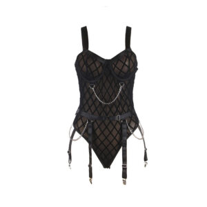 Subblime Bodies-9542277 Corpo con Catene e Giarrettiera, Nero L/XL · Lingerie sexy donna (imaginea 4)