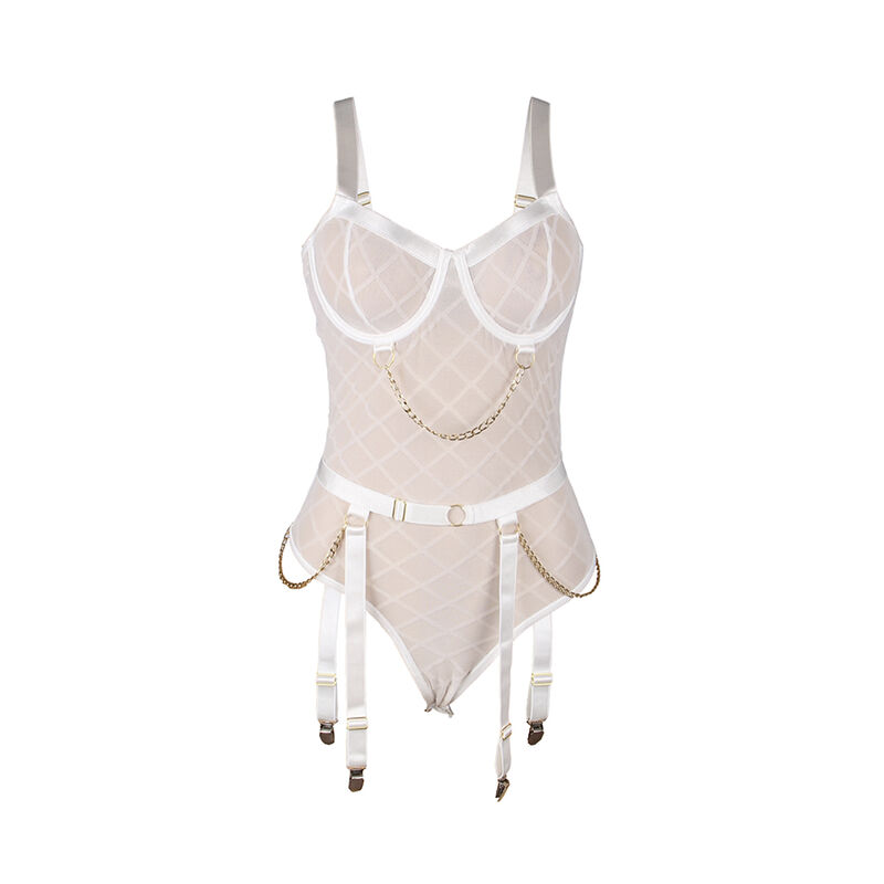 Subblime Bodies-954284 Corpo con Catene + Giarrettiera Bianca S/M 3 Subblime Bodies-954284 Corpo con Catene + Giarrettiera Bianca S/M · Lingerie sexy donna (imaginea 3)