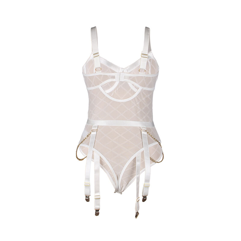 Subblime Bodies-954291 Corpo a Catene + Giarrettiera Bianco L/XL-Metal 2 Subblime Bodies-954291 Corpo a Catene + Giarrettiera Bianco L/XL-Metal · Lingerie sexy donna (imaginea 2)