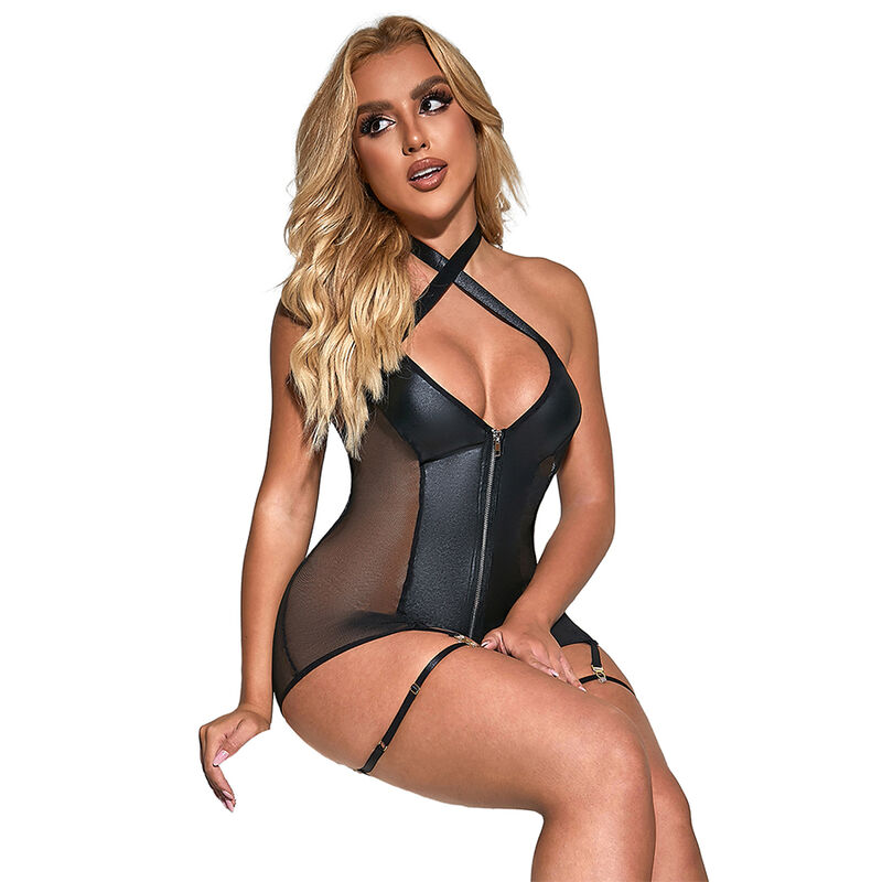 Subblime Dresses-954444 Abito Sexy Mesh Pelle Nera S/M 3 Subblime Dresses-954444 Abito Sexy Mesh Pelle Nera S/M · Lingerie sexy donna (imaginea 3)