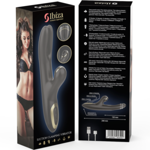 Ibiza Technology-Double Clamping Vibratore Nero-Silicone · Vibratori (immagine 6)