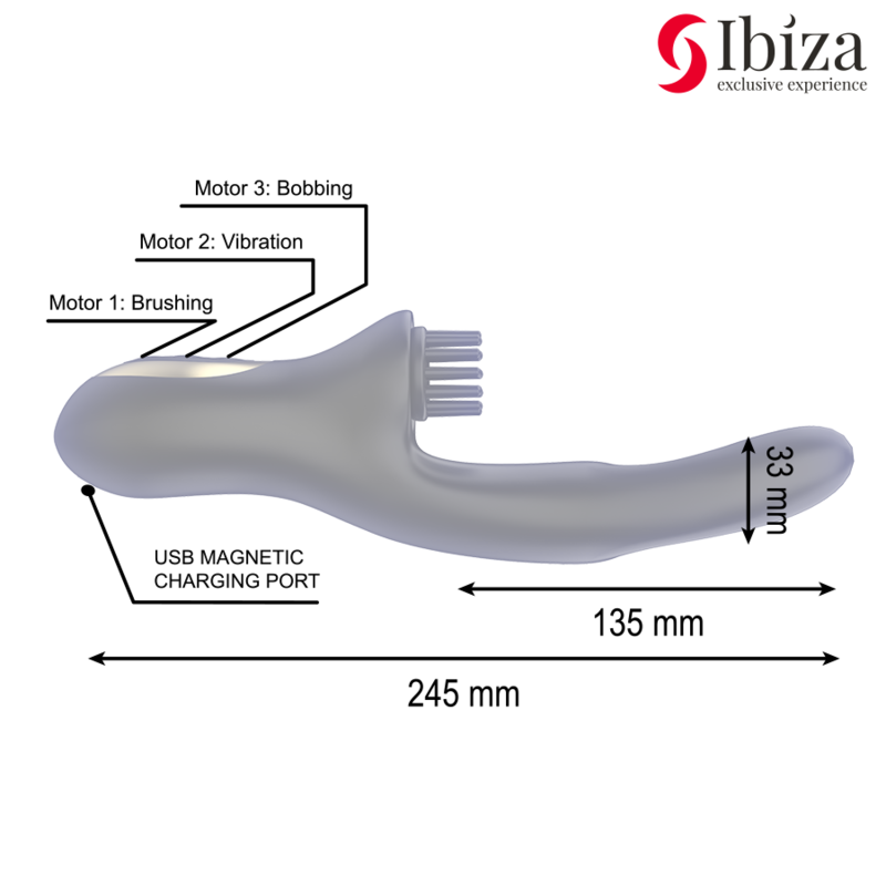 Ibiza Technology-Vibratore coniglio hi-tech con spazzola multicellulare 3 Ibiza Technology-Vibratore coniglio hi-tech con spazzola multicellulare · Vibratori (imaginea 3)