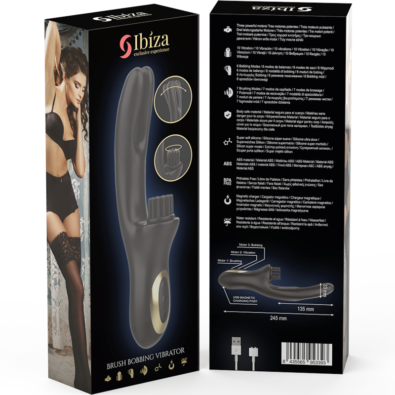 Ibiza Technology-Vibratore coniglio hi-tech con spazzola multicellulare · Vibratori (imaginea 6)