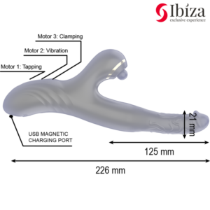 Ibiza-Two Dragons Doppio Vibratore Nero-Silicone 9 Ibiza-Two Dragons Doppio Vibratore Nero-Silicone — IBIZA TECHNOLOGY · Vibratori (imaginea 3)