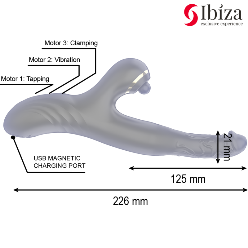 Ibiza-Two Dragons Doppio Vibratore Nero-Silicone 3 Ibiza-Two Dragons Doppio Vibratore Nero-Silicone — IBIZA TECHNOLOGY · Vibratori (imaginea 3)