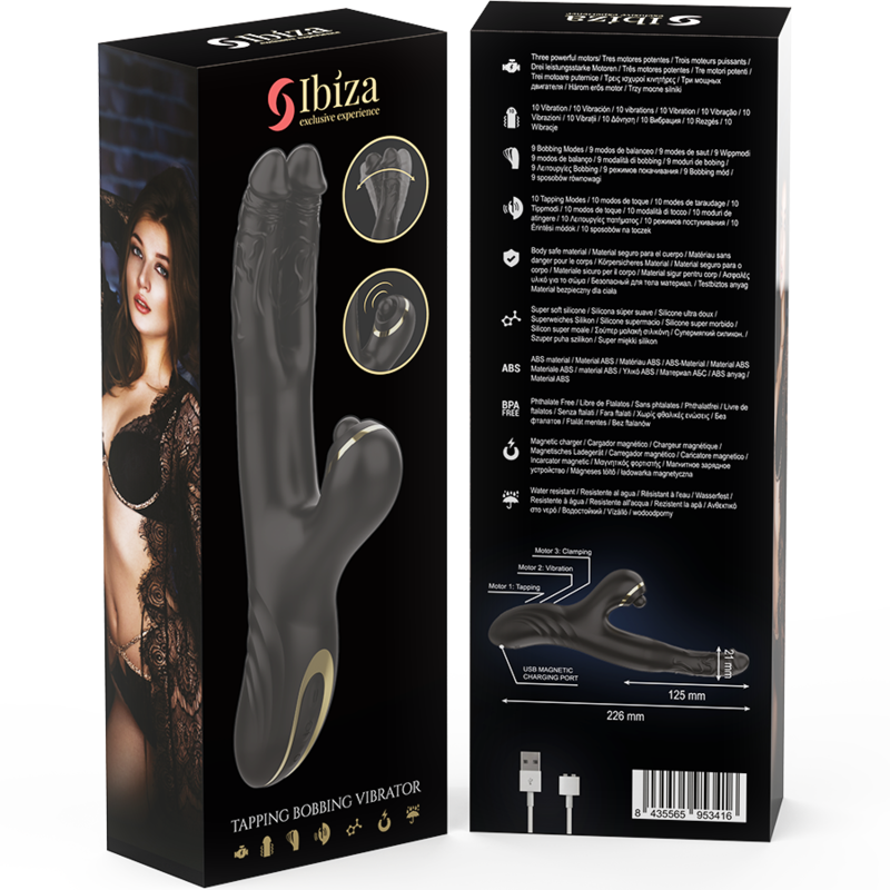 Ibiza-Two Dragons Doppio Vibratore Nero-Silicone 6 Ibiza-Two Dragons Doppio Vibratore Nero-Silicone — IBIZA TECHNOLOGY · Vibratori (imaginea 6)