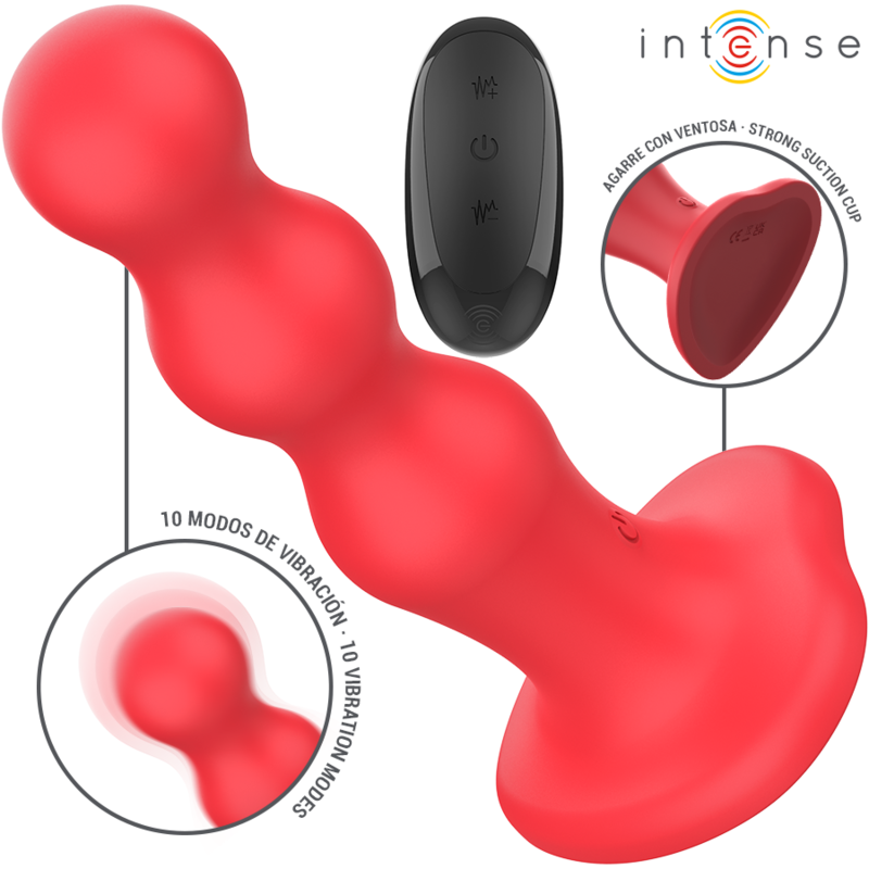 Intense Remote Control-Cody Vibratore Rosso con coppa di aspirazione