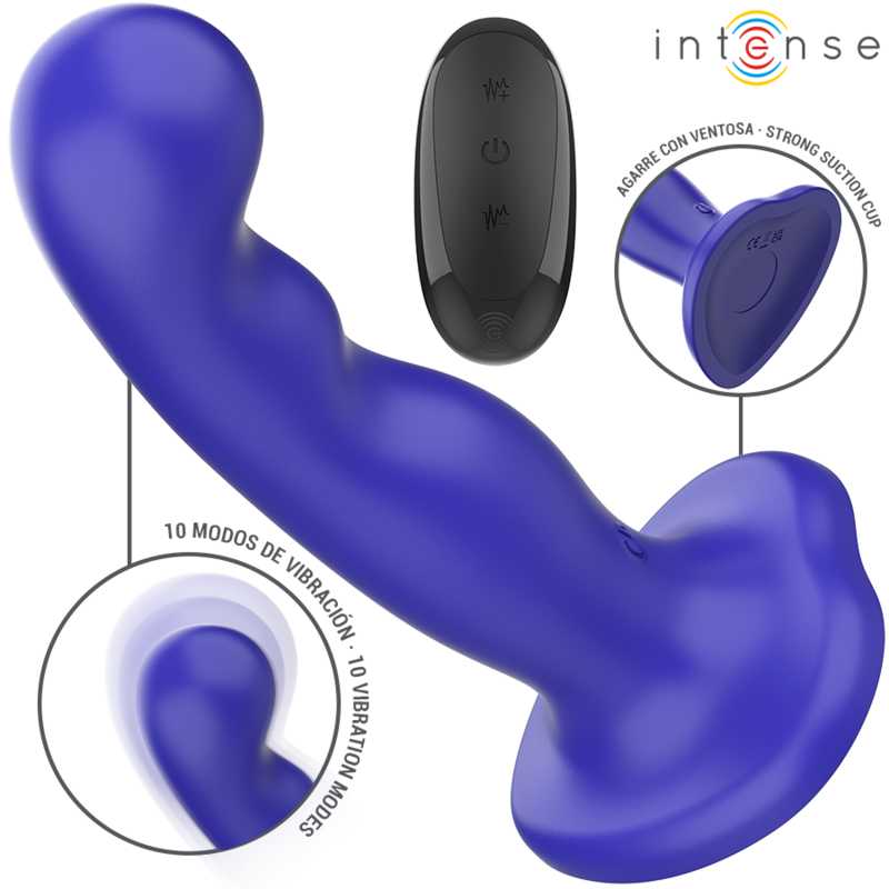Intense Remote Control-Shorty Vibratore con Ventosa Blu