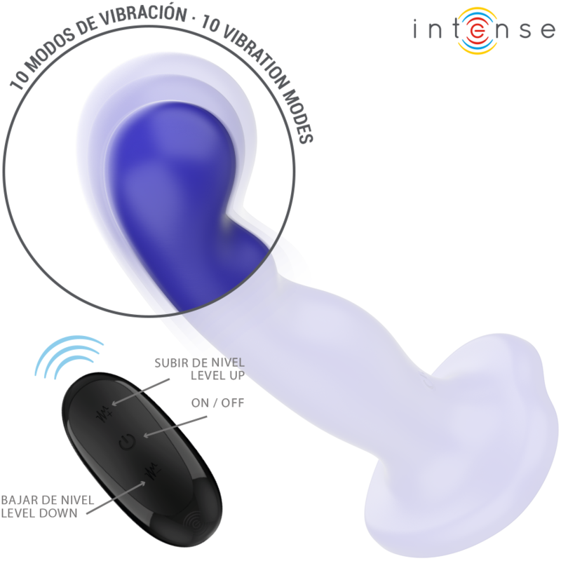 Intense Remote Control-Shorty Vibratore con Ventosa Blu · Vibratori (immagine 4)