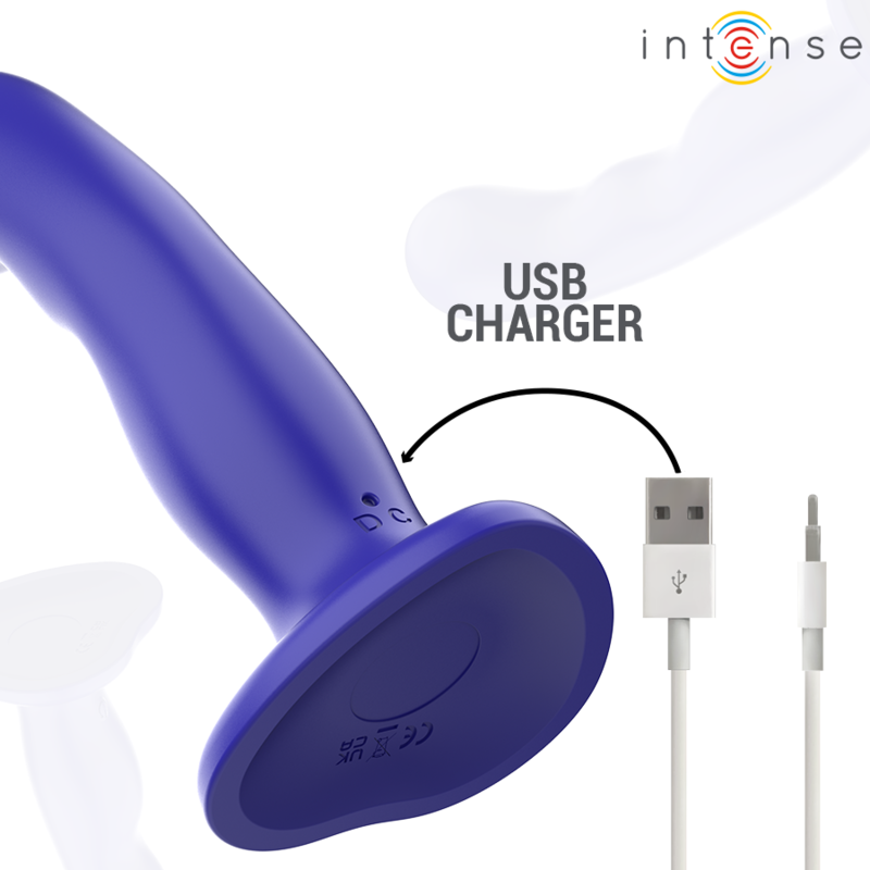 Intense Remote Control-Shorty Vibratore con Ventosa Blu · Vibratori (immagine 6)