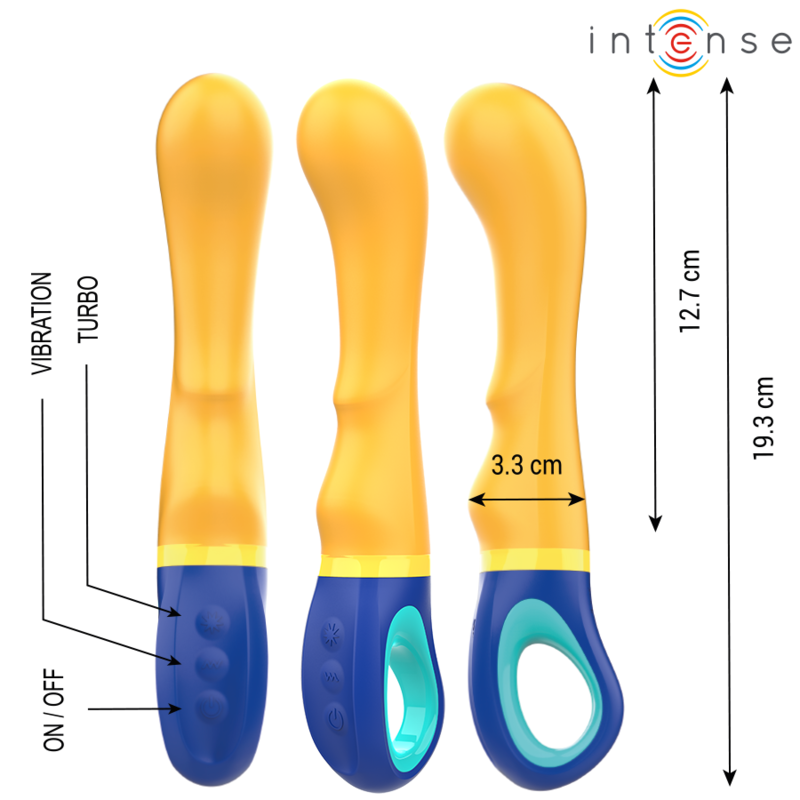 Intense High Tech-Shaggy Vibratore per Punto G Giallo-Silicone · Vibratori (immagine 5)