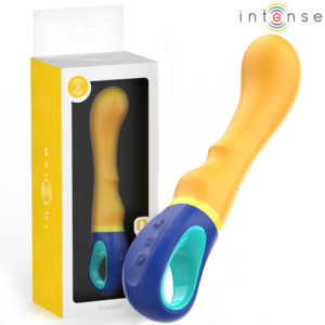 Intense High Tech-Shaggy Vibratore per Punto G Giallo-Silicone