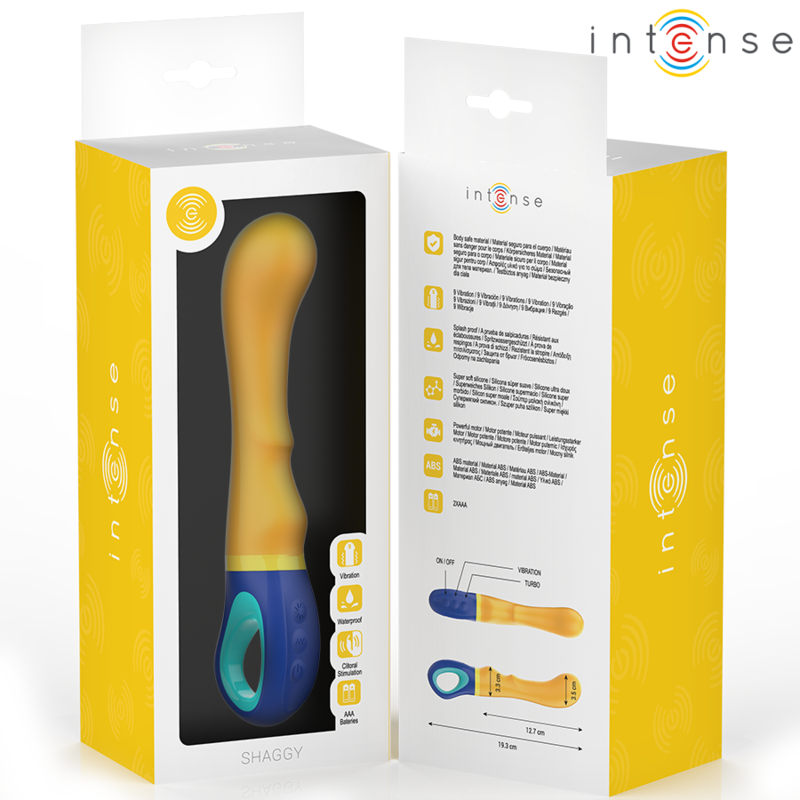 Intense High Tech-Shaggy Vibratore per Punto G Giallo-Silicone · Vibratori (immagine 6)
