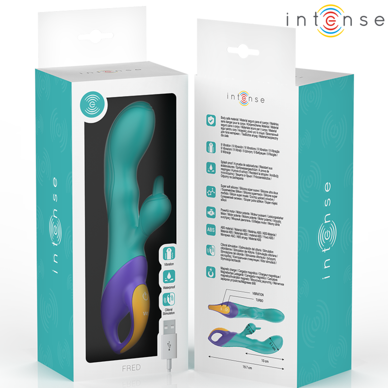 Intense High Tech-Fred Rabbit Vibratore Blu-Silicone · Vibratori (immagine 5)