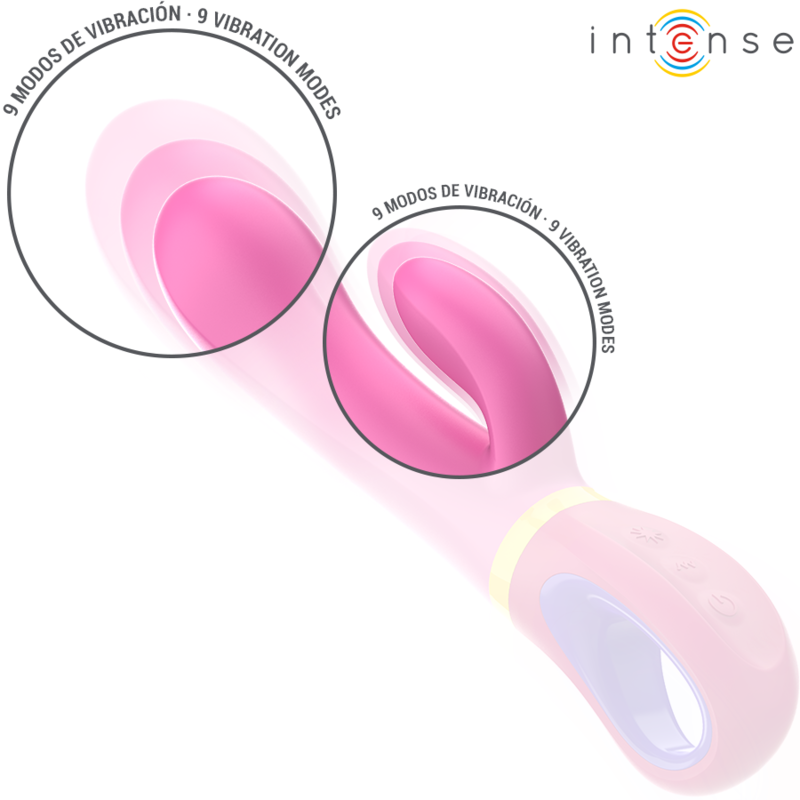 Intense High Tech-Daphne Rabbit Rosa Vibratore-Silicone, impermeabile · Vibratori (immagine 3)