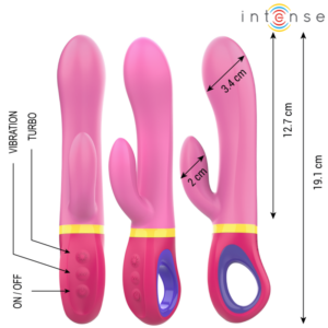 Intense High Tech-Daphne Rabbit Rosa Vibratore-Silicone, impermeabile · Vibratori (immagine 2)
