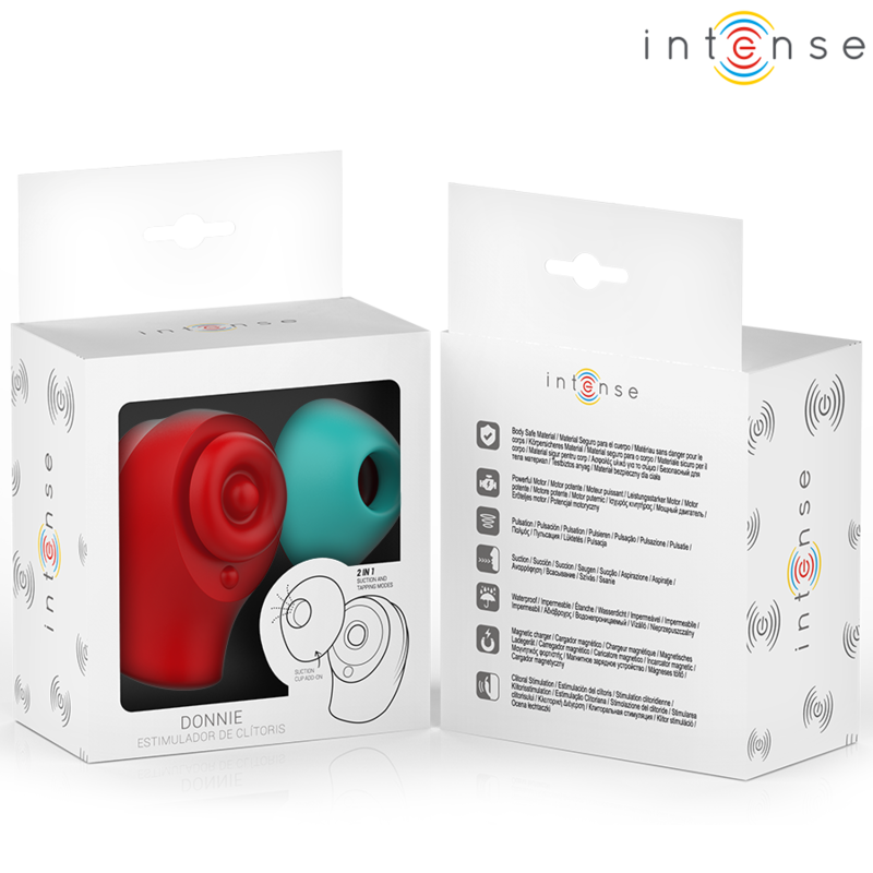Intense High Tech-Donnie Clitoride Stimolatore Rosso/Verde-Silicone · Vibratori (immagine 6)