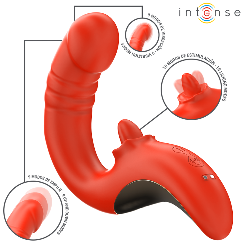 Intense High Tech-Paulina Vibratore e Stimolatore a Forma di U · Giocattoli per coppie