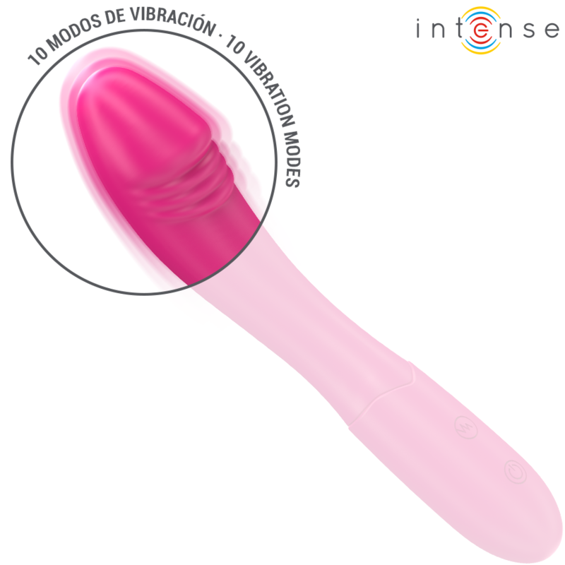 Intense-Belinda Vibratore 19 cm Flessibile 10 Vibrazioni Rosa-Silicone · Vibratori (immagine 2)