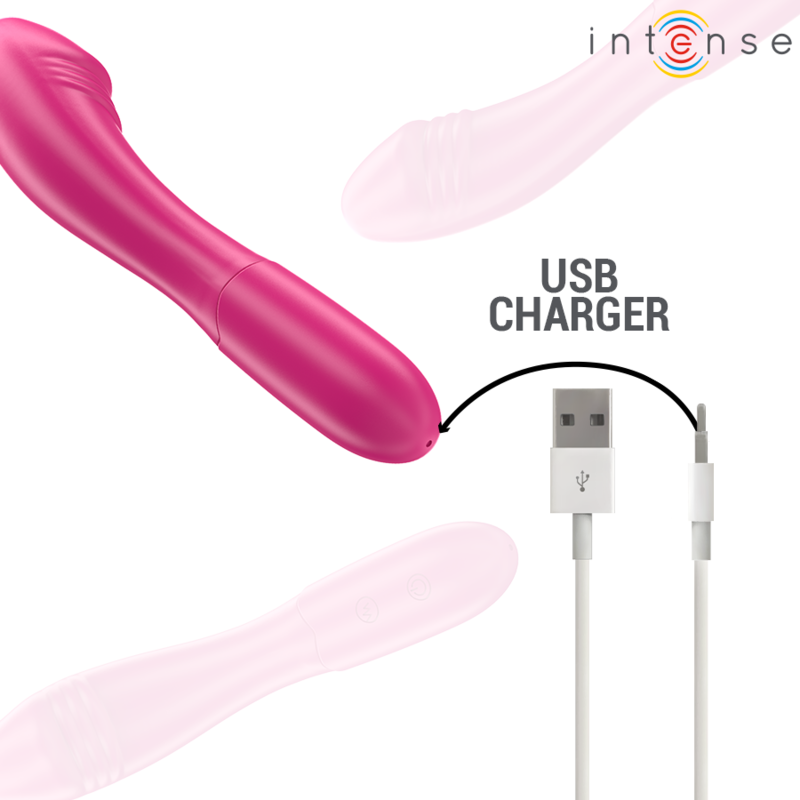 Intense-Belinda Vibratore 19 cm Flessibile 10 Vibrazioni Rosa-Silicone · Vibratori (immagine 4)