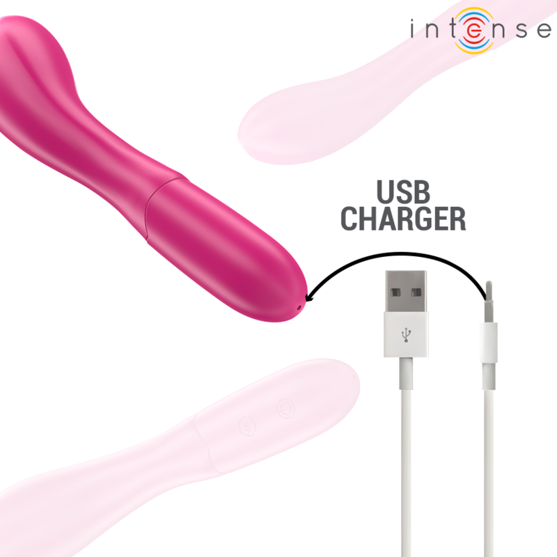 Intense-Lisette Vibratore 19 cm Flessibile 10 Vibrazioni Rosa-Silicone · Vibratori (immagine 4)