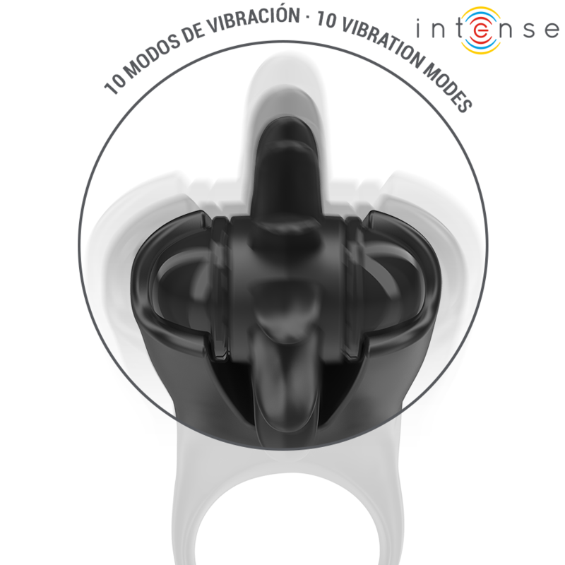 Intense For Him-Mabel Anello Vibrante 10 Vibrazioni con Stimolatore · Anelli & Guaine per pene (imaginea 4)