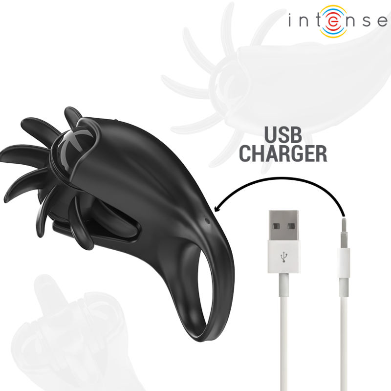 Intense For Him-Mabel Anello Vibrante 10 Vibrazioni con Stimolatore · Anelli & Guaine per pene (imaginea 6)