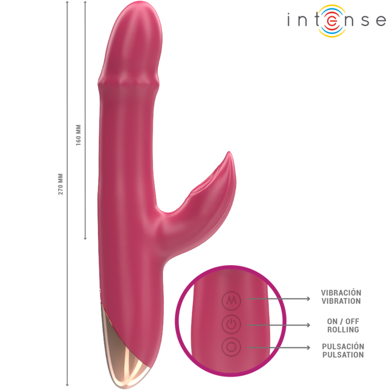 Intense-Vibratore multifunzione Chloe 3 in 1 Rosso Silicone 3 Intense-Vibratore multifunzione Chloe 3 in 1 Rosso Silicone · Vibratori (imaginea 3)