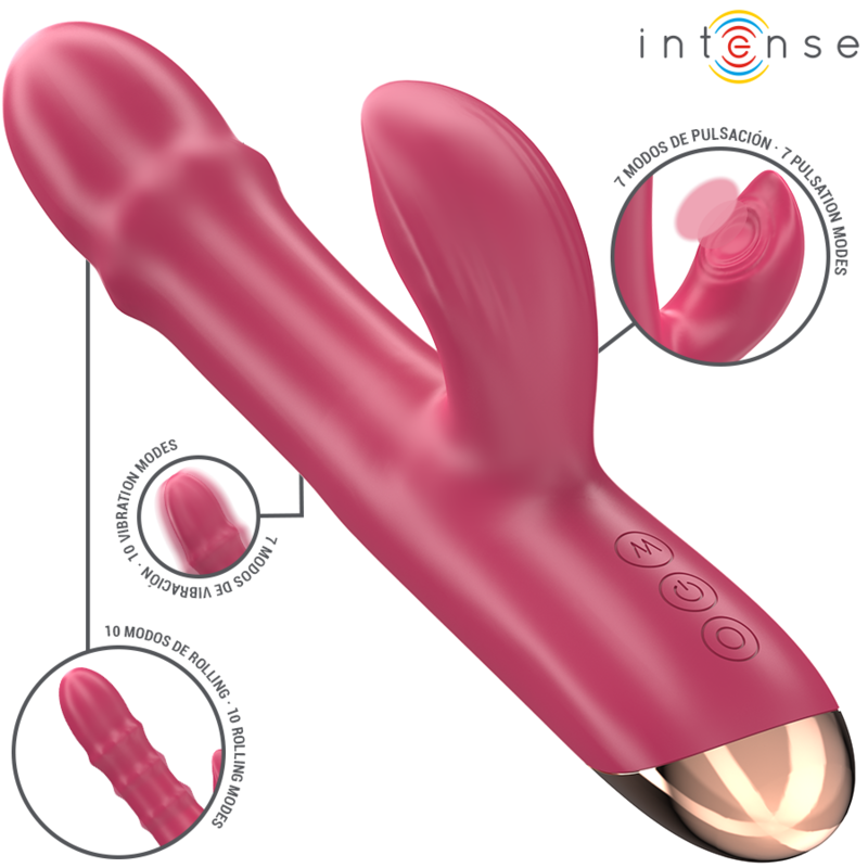 Intense-Vibratore multifunzione Chloe 3 in 1 Rosso Silicone 1 Intense-Vibratore multifunzione Chloe 3 in 1 Rosso Silicone · Vibratori