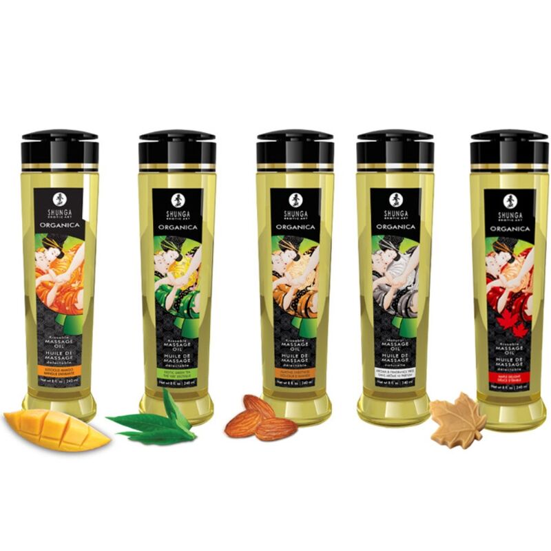Shunga Oils-Olio da Massaggio Organico Mango-240 ml · Massaggio erotico (immagine 2)
