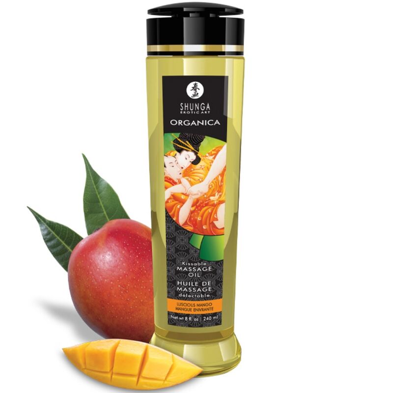 Shunga Oils-Olio da Massaggio Organico Mango-240 ml
