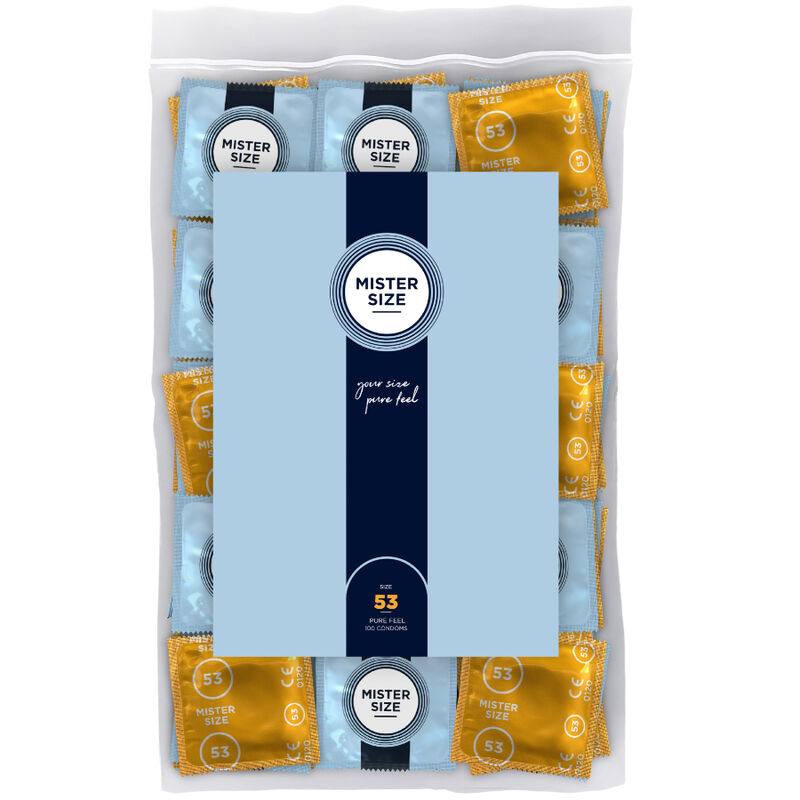 Mister Size-Preservativo Taglia M 53 mm (100 Pezzi)-Lattice 1 Mister Size-Preservativo Taglia M 53 mm (100 Pezzi)-Lattice · Preservativi
