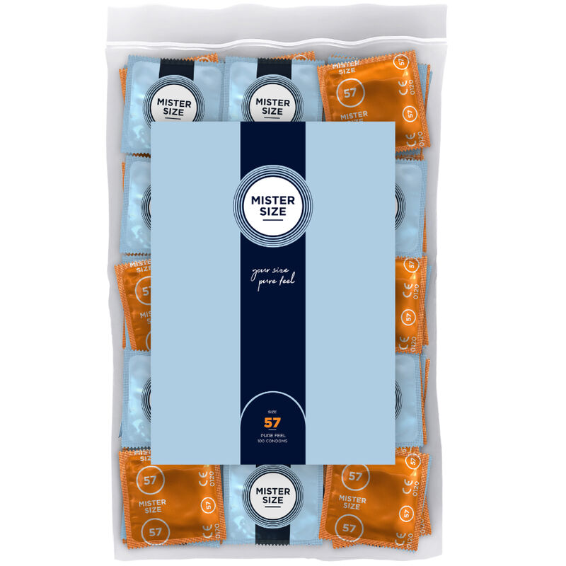 Mister Size-Preservativo Taglia L 57 mm (100 Pezzi)-Lattice 1 Mister Size-Preservativo Taglia L 57 mm (100 Pezzi)-Lattice · Preservativi
